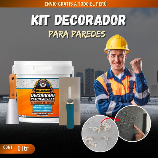 KIT DECORADOR DE PAREDES + ESPATULA + LLANA F1
